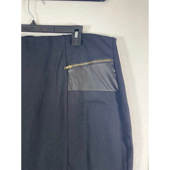 Gramercy 22 Women 2X Black Pencil Skirt Faux Leather Pockets Career Made in USA - Picture 4 of 10